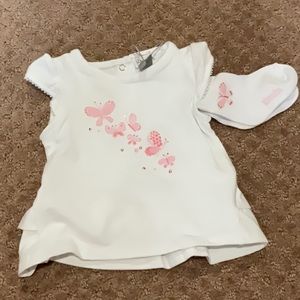 🌷ABSORBA BABY GIRL TOP WITH SOCKS SIZE 3-6M